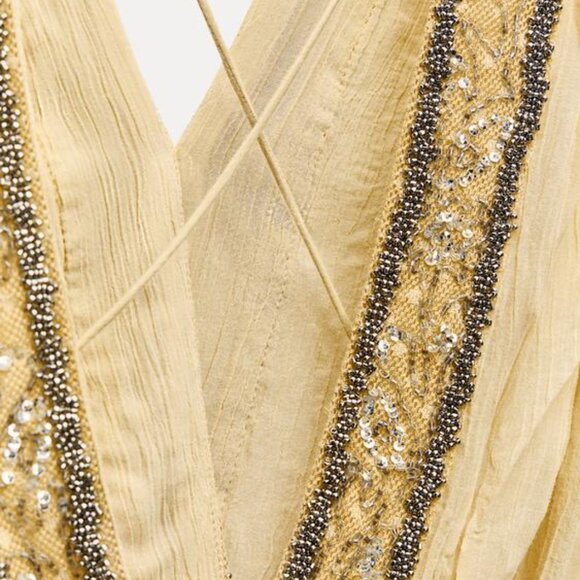 ZARA EMBROIDERED BEADED DRESS ZW COLLECTION - Picture 11 of 11